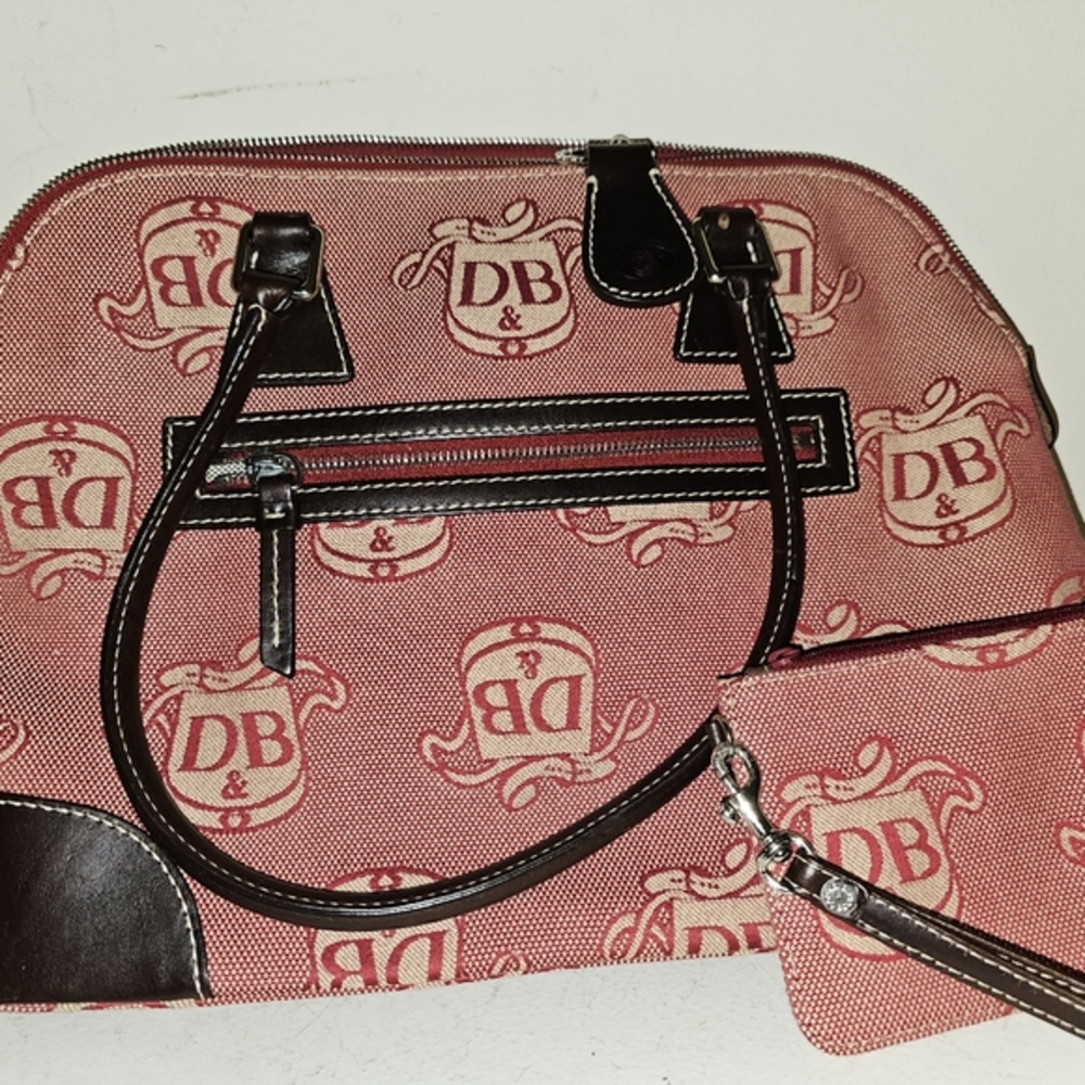 Dooney & Bourke Red Domegal Crest Dome Satchel